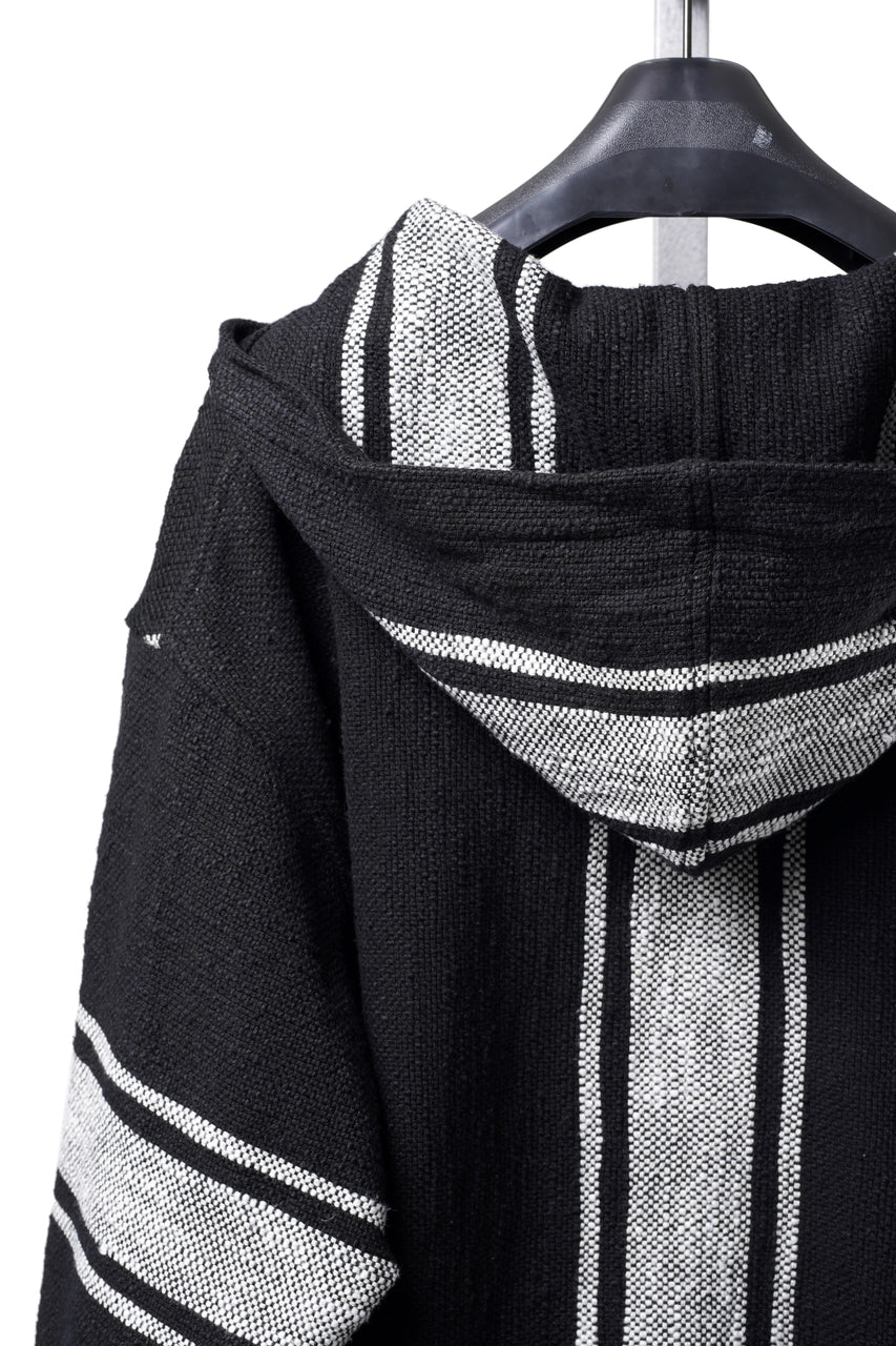 Load image into Gallery viewer, Y's for men × MASSES KHADI RUG HOODED PULLOVER (BLACK)
