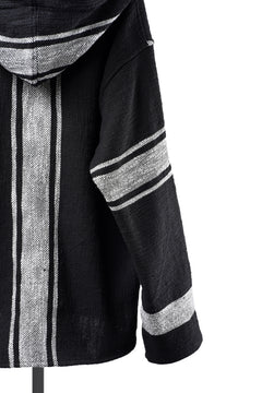 Load image into Gallery viewer, Y's for men × MASSES KHADI RUG HOODED PULLOVER (BLACK)