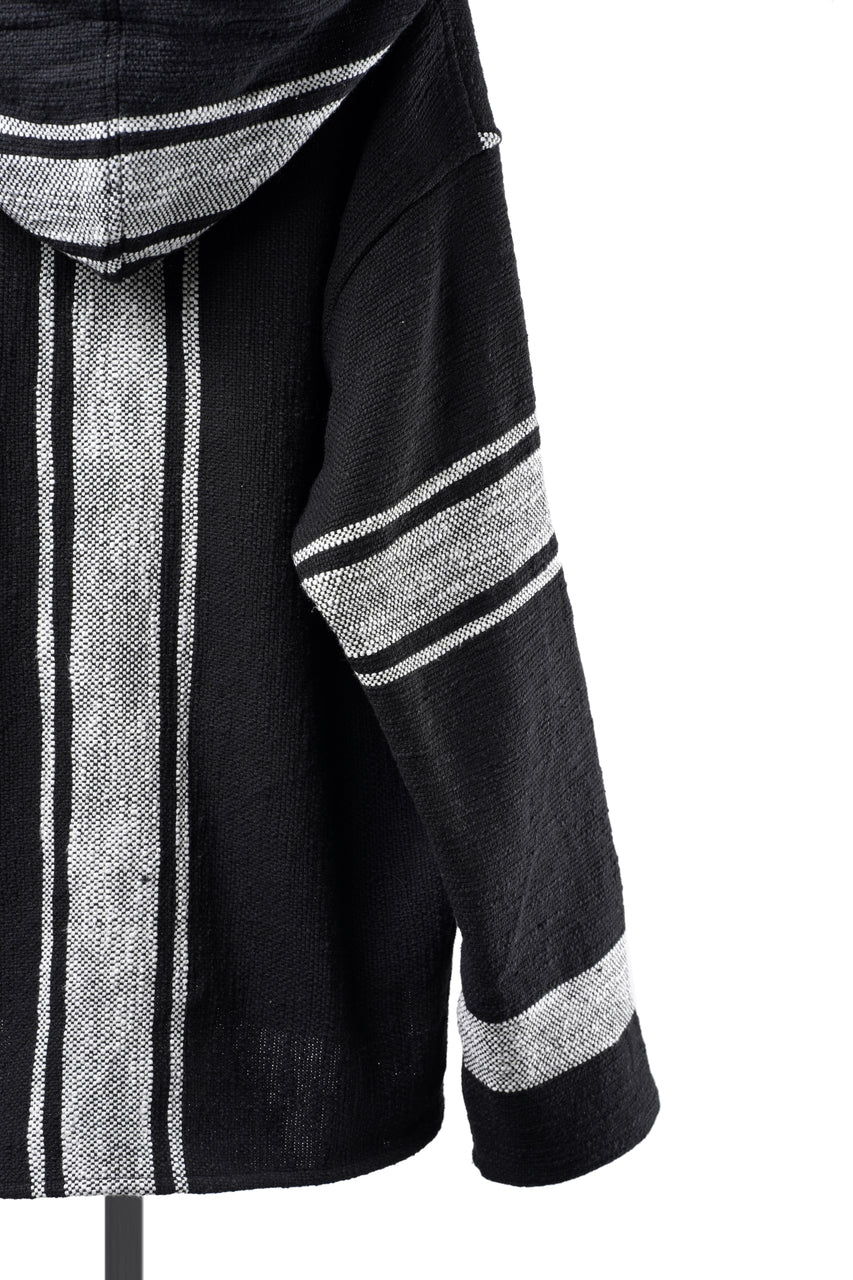Load image into Gallery viewer, Y's for men × MASSES KHADI RUG HOODED PULLOVER (BLACK)