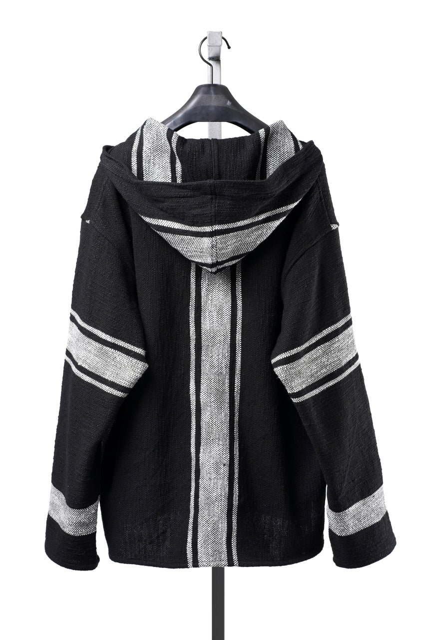 Load image into Gallery viewer, Y's for men × MASSES KHADI RUG HOODED PULLOVER (BLACK)