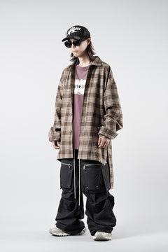 画像をギャラリービューアに読み込む, 【SAMPLE】A.F ARTEFACT LONG SHIRT / TARTAN CHECK (BROWN x BEIGE)