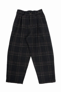 画像をギャラリービューアに読み込む, N/07 3 STITCHES WIDE TAPERED TROUSERS #2 / LIMITED WOOL TARTAN CHECK (BLACK CHECK)