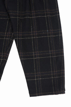 画像をギャラリービューアに読み込む, N/07 3 STITCHES WIDE TAPERED TROUSERS #2 / LIMITED WOOL TARTAN CHECK (BLACK CHECK)