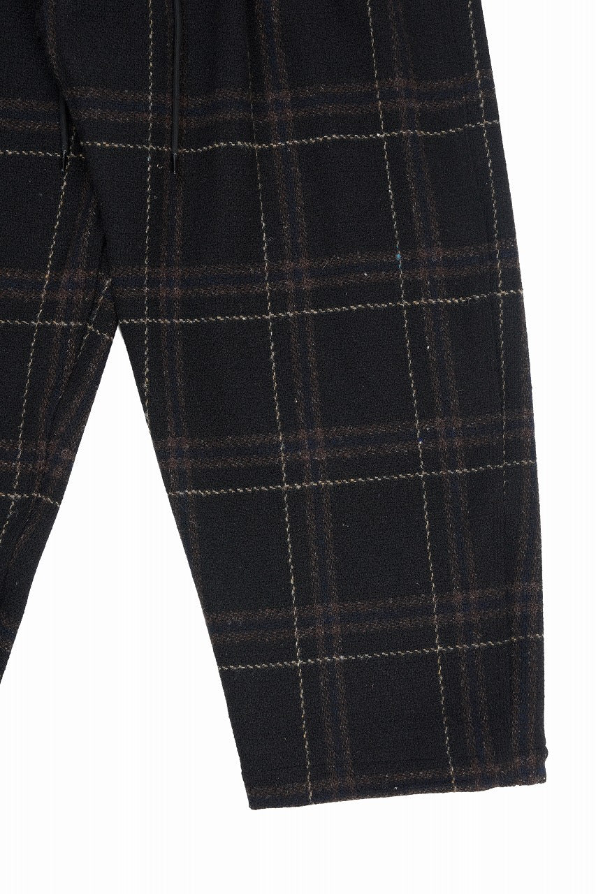 画像をギャラリービューアに読み込む, N/07 3 STITCHES WIDE TAPERED TROUSERS #2 / LIMITED WOOL TARTAN CHECK (BLACK CHECK)