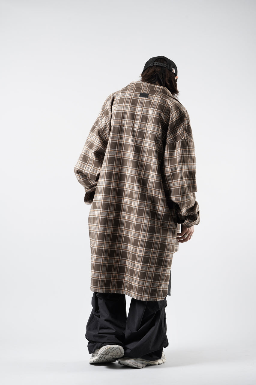 画像をギャラリービューアに読み込む, 【SAMPLE】A.F ARTEFACT LONG SHIRT / TARTAN CHECK (BROWN x BEIGE)