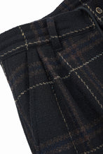 画像をギャラリービューアに読み込む, N/07 3 STITCHES WIDE TAPERED TROUSERS #2 / LIMITED WOOL TARTAN CHECK (BLACK CHECK)