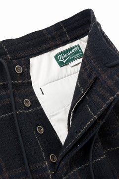 画像をギャラリービューアに読み込む, N/07 3 STITCHES WIDE TAPERED TROUSERS #2 / LIMITED WOOL TARTAN CHECK (BLACK CHECK)