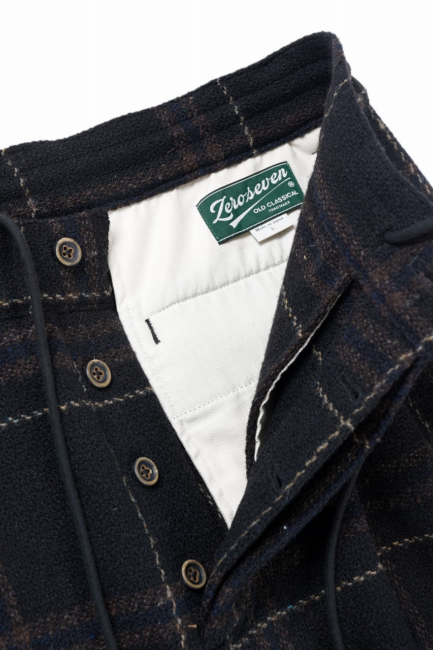画像をギャラリービューアに読み込む, N/07 3 STITCHES WIDE TAPERED TROUSERS #2 / LIMITED WOOL TARTAN CHECK (BLACK CHECK)