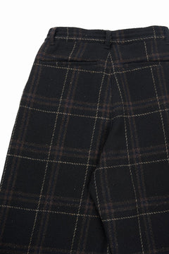 画像をギャラリービューアに読み込む, N/07 3 STITCHES WIDE TAPERED TROUSERS #2 / LIMITED WOOL TARTAN CHECK (BLACK CHECK)