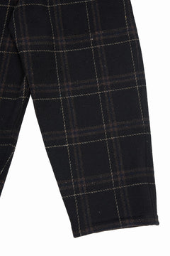 画像をギャラリービューアに読み込む, N/07 3 STITCHES WIDE TAPERED TROUSERS #2 / LIMITED WOOL TARTAN CHECK (BLACK CHECK)