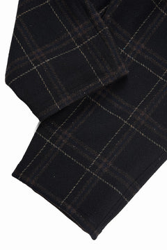画像をギャラリービューアに読み込む, N/07 3 STITCHES WIDE TAPERED TROUSERS #2 / LIMITED WOOL TARTAN CHECK (BLACK CHECK)