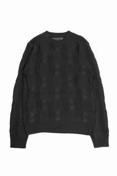Load image into Gallery viewer, A.F ARTEFACT CABLE KNIT PULLOVER / REGULAR FIT (BLACK)