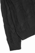 画像をギャラリービューアに読み込む, A.F ARTEFACT CABLE KNIT PULLOVER / RELAX FIT (BLACK)