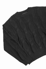 画像をギャラリービューアに読み込む, A.F ARTEFACT CABLE KNIT PULLOVER / RELAX FIT (BLACK)