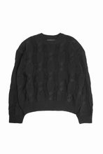 画像をギャラリービューアに読み込む, A.F ARTEFACT CABLE KNIT PULLOVER / RELAX FIT (BLACK)