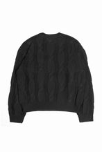画像をギャラリービューアに読み込む, A.F ARTEFACT CABLE KNIT PULLOVER / RELAX FIT (BLACK)