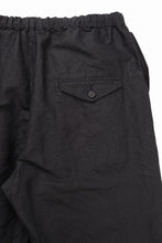 Load image into Gallery viewer, KLASICA "SNOW" CAMO STYLE STRING BIG PANTS / WASHI &amp; LINEN HIGH DENSITY LIGHT WEIGHT WEATHER (BLACK)
