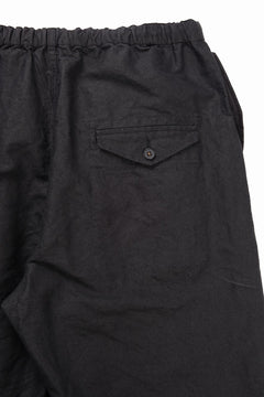Load image into Gallery viewer, KLASICA "SNOW" CAMO STYLE STRING BIG PANTS / WASHI &amp; LINEN HIGH DENSITY LIGHT WEIGHT WEATHER (BLACK)