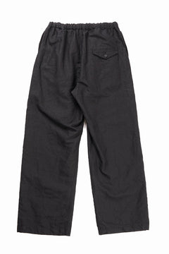 Load image into Gallery viewer, KLASICA "SNOW" CAMO STYLE STRING BIG PANTS / WASHI &amp; LINEN HIGH DENSITY LIGHT WEIGHT WEATHER (BLACK)
