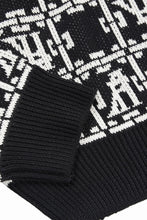 Load image into Gallery viewer, A.F ARTEFACT JACGUARD KNIT PULLOVER / REGULAR FIT (BLACK x IVORY)