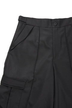 画像をギャラリービューアに読み込む, F/CE. TWIST POLYESTER WIDE SHORTS (BLACK)