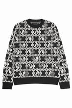 Load image into Gallery viewer, A.F ARTEFACT JACGUARD KNIT PULLOVER / REGULAR FIT (BLACK x IVORY)
