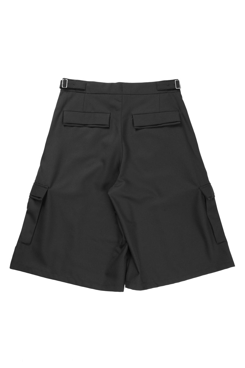 画像をギャラリービューアに読み込む, F/CE. TWIST POLYESTER WIDE SHORTS (BLACK)