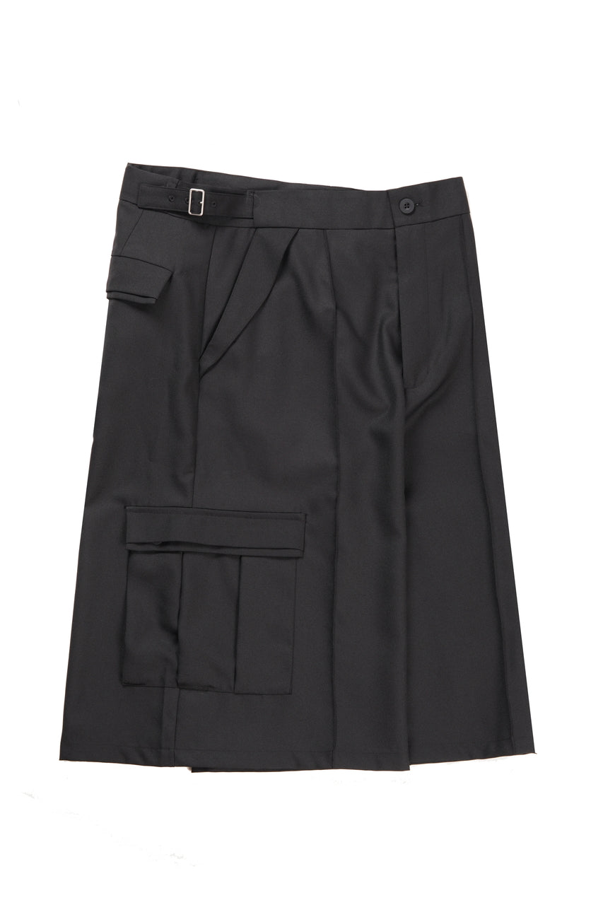 画像をギャラリービューアに読み込む, F/CE. TWIST POLYESTER WIDE SHORTS (BLACK)