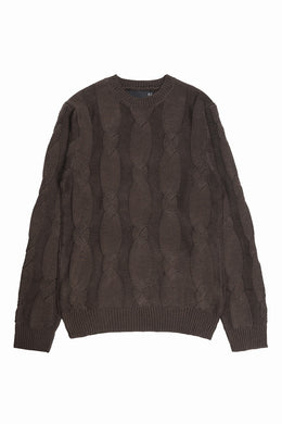 A.F ARTEFACT CABLE KNIT PULLOVER / REGULAR FIT (BROWN)