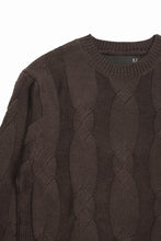 Load image into Gallery viewer, A.F ARTEFACT CABLE KNIT PULLOVER / REGULAR FIT (BROWN)