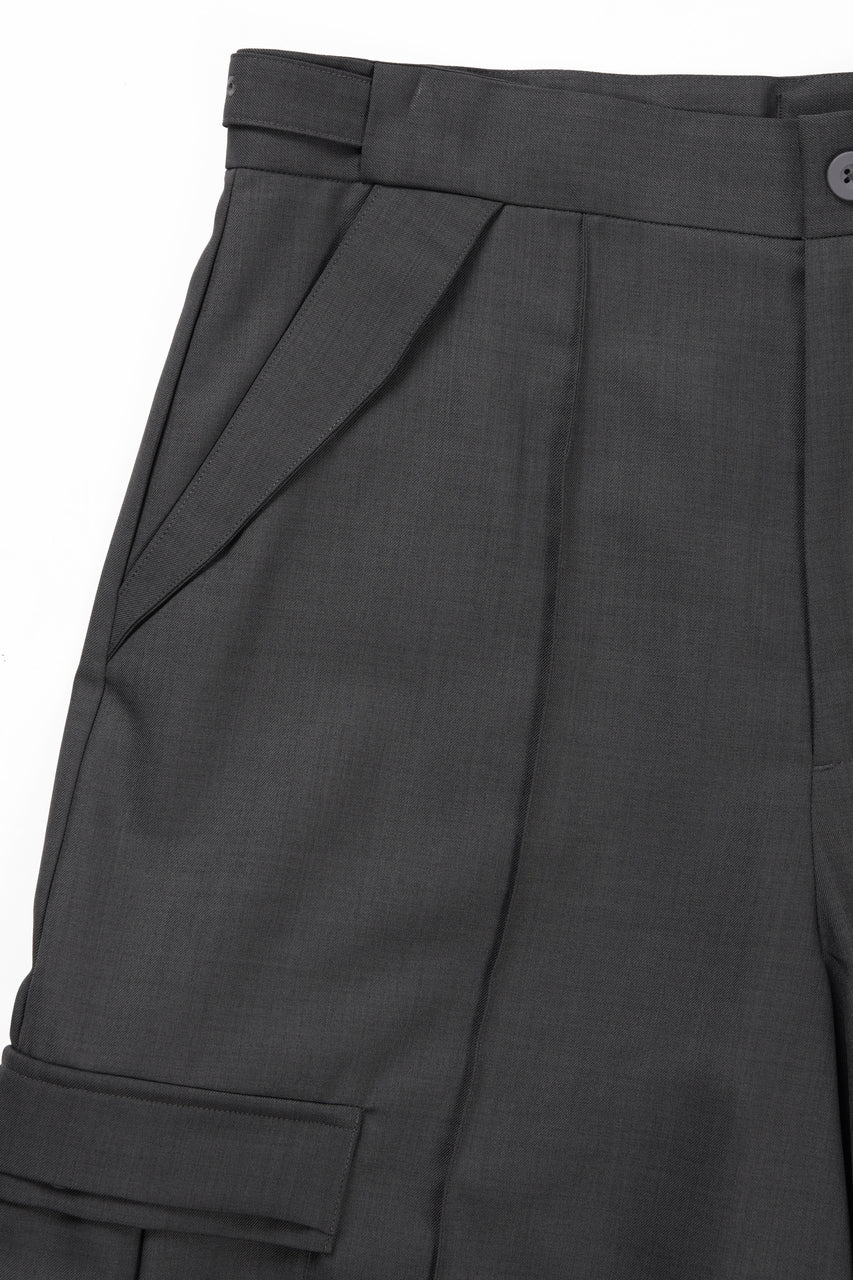 画像をギャラリービューアに読み込む, F/CE. TWIST POLYESTER WIDE SHORTS (GREY)