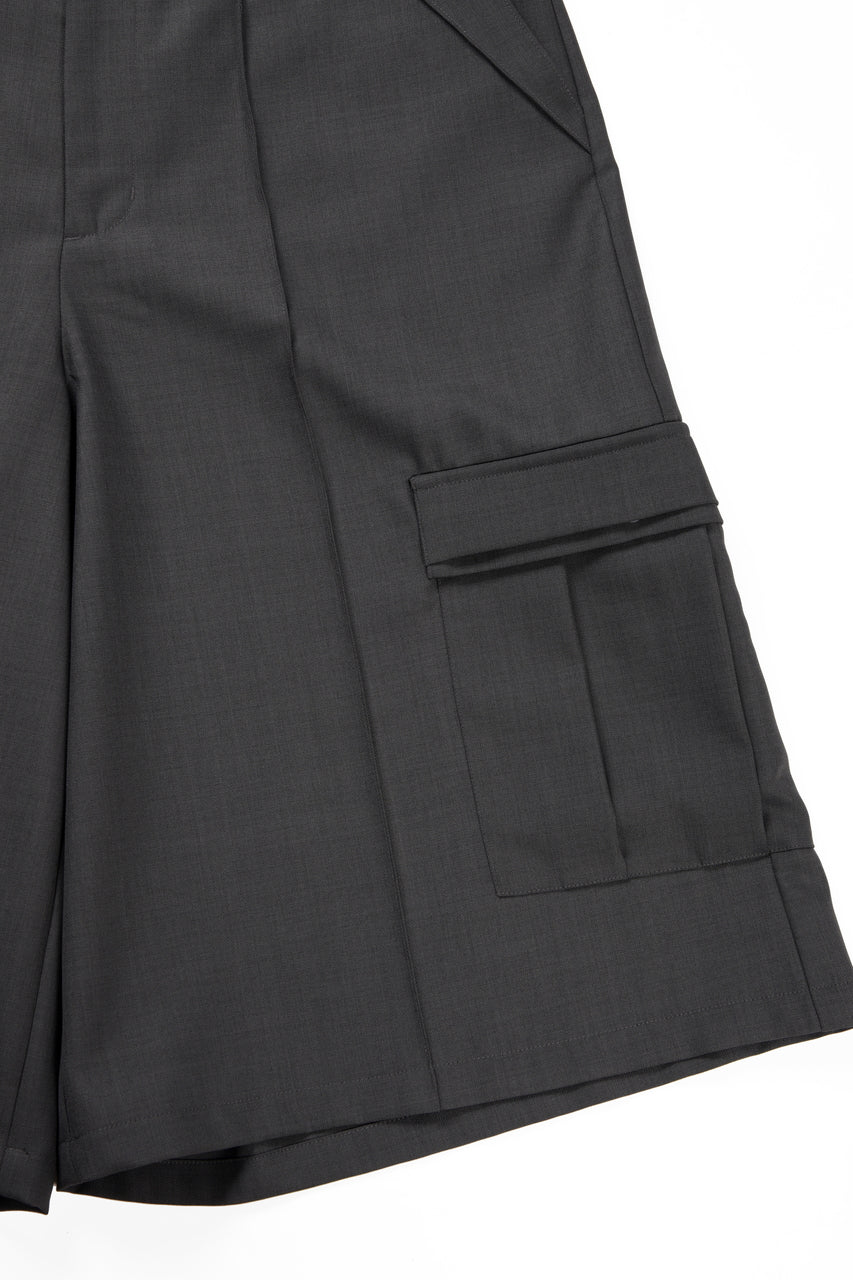 画像をギャラリービューアに読み込む, F/CE. TWIST POLYESTER WIDE SHORTS (GREY)