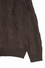 画像をギャラリービューアに読み込む, A.F ARTEFACT CABLE KNIT PULLOVER / RELAX FIT (BROWN)