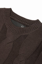 Load image into Gallery viewer, A.F ARTEFACT CABLE KNIT PULLOVER / REGULAR FIT (BROWN)
