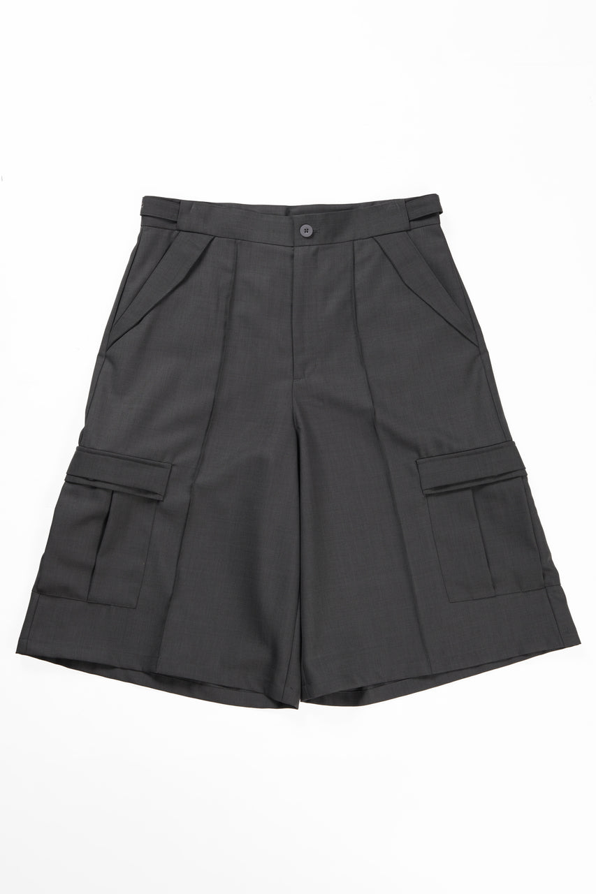 画像をギャラリービューアに読み込む, F/CE. TWIST POLYESTER WIDE SHORTS (GREY)