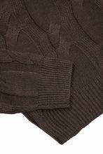 Load image into Gallery viewer, A.F ARTEFACT CABLE KNIT PULLOVER / REGULAR FIT (BROWN)