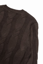Load image into Gallery viewer, A.F ARTEFACT CABLE KNIT PULLOVER / REGULAR FIT (BROWN)