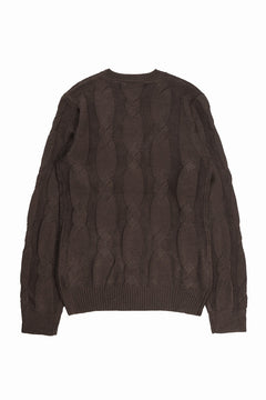 Load image into Gallery viewer, A.F ARTEFACT CABLE KNIT PULLOVER / REGULAR FIT (BROWN)