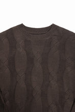 Load image into Gallery viewer, A.F ARTEFACT CABLE KNIT PULLOVER / REGULAR FIT (BROWN)