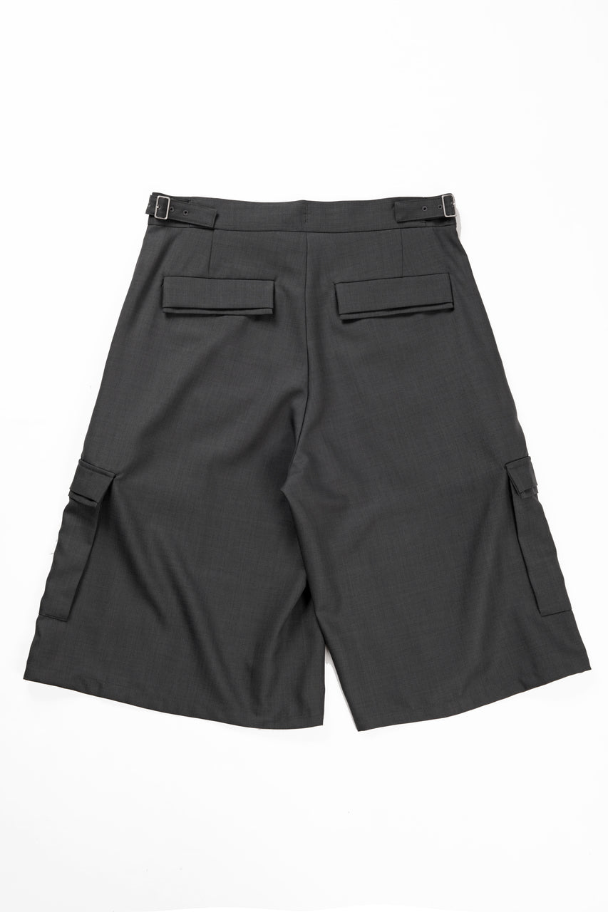 画像をギャラリービューアに読み込む, F/CE. TWIST POLYESTER WIDE SHORTS (GREY)