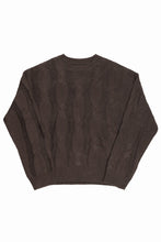 画像をギャラリービューアに読み込む, A.F ARTEFACT CABLE KNIT PULLOVER / RELAX FIT (BROWN)