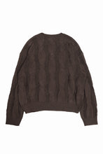 画像をギャラリービューアに読み込む, A.F ARTEFACT CABLE KNIT PULLOVER / RELAX FIT (BROWN)