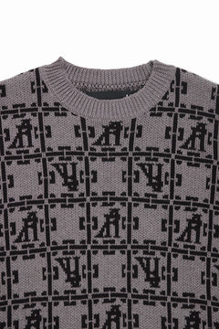 Load image into Gallery viewer, A.F ARTEFACT JACGUARD KNIT PULLOVER / REGULAR FIT (BROWN x DARK BROWN)