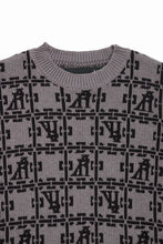 画像をギャラリービューアに読み込む, A.F ARTEFACT JACGUARD KNIT PULLOVER / RELAX FIT (BROWN x DARK BROWN)