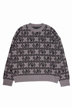 画像をギャラリービューアに読み込む, A.F ARTEFACT JACGUARD KNIT PULLOVER / RELAX FIT (BROWN x DARK BROWN)