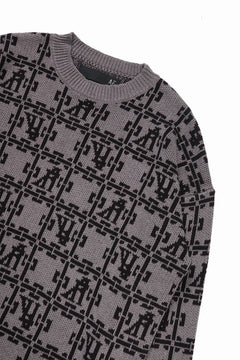 Load image into Gallery viewer, A.F ARTEFACT JACGUARD KNIT PULLOVER / REGULAR FIT (BROWN x DARK BROWN)