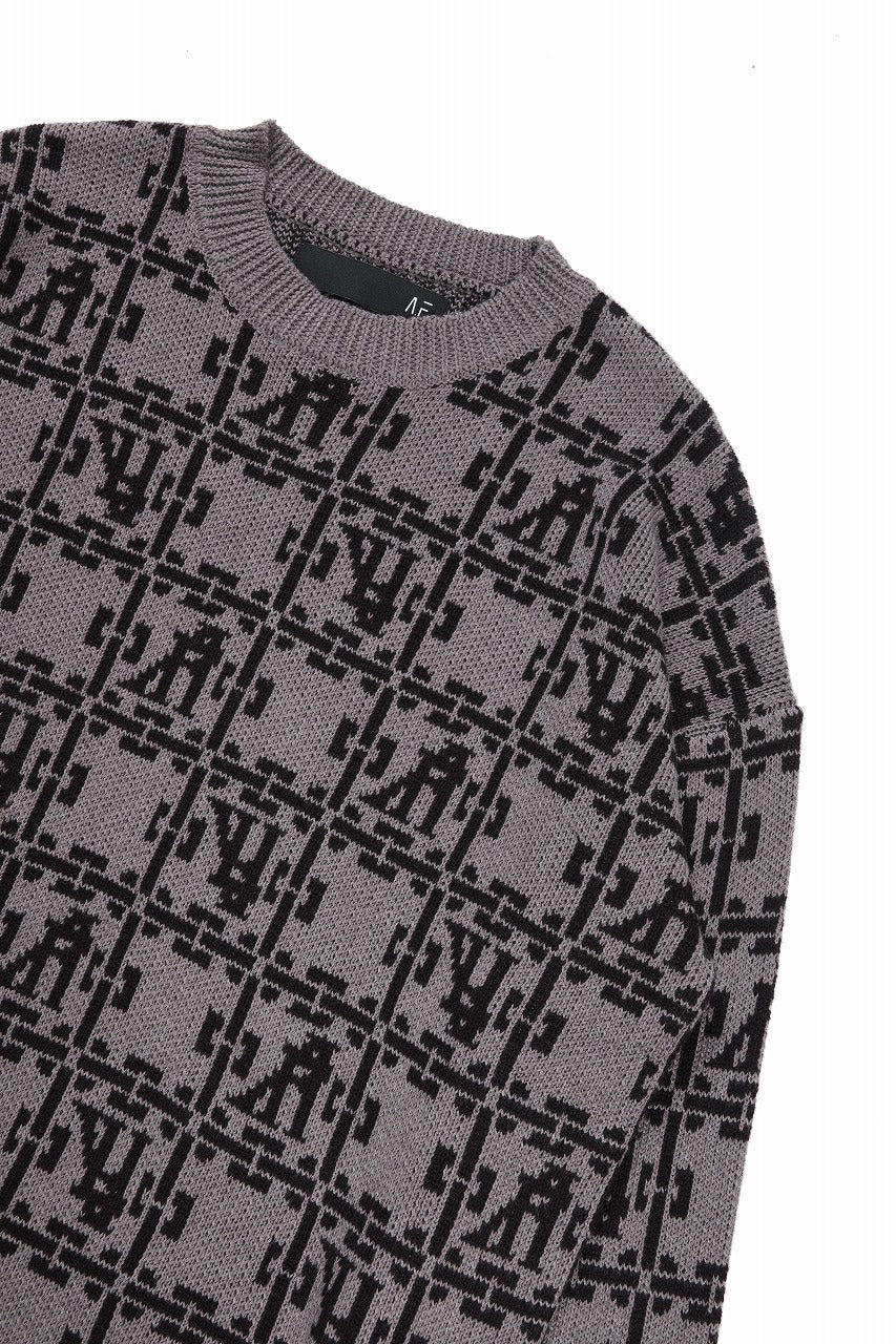 Load image into Gallery viewer, A.F ARTEFACT JACGUARD KNIT PULLOVER / REGULAR FIT (BROWN x DARK BROWN)
