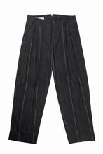 画像をギャラリービューアに読み込む, Hannibal. Wide Pleated Trousers / Homer 222. (BLACK CHALK STRIPED)