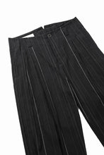 画像をギャラリービューアに読み込む, Hannibal. Wide Pleated Trousers / Homer 222. (BLACK CHALK STRIPED)
