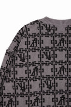 画像をギャラリービューアに読み込む, A.F ARTEFACT JACGUARD KNIT PULLOVER / RELAX FIT (BROWN x DARK BROWN)